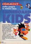 Scan of the walkthrough of Snowboard Kids published in the magazine X64 HS02, page 1