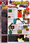 Scan of the walkthrough of Chameleon Twist published in the magazine EGM² 44, page 1