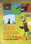 Scan of the review of Gex 64: Enter the Gecko published in the magazine X64 11, page 1