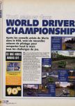 Scan of the walkthrough of World Driver Championship published in the magazine X64 HS09, page 1