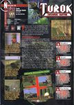 Scan of the review of Turok: Dinosaur Hunter published in the magazine GamePro 103, page 1