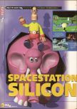 Scan of the review of Space Station Silicon Valley published in the magazine X64 13, page 1