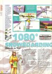 Scan of the review of 1080 Snowboarding published in the magazine X64 13, page 1