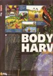 Scan du test de Body Harvest paru dans le magazine X64 13, page 1