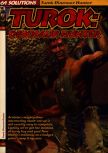 Scan of the walkthrough of Turok: Dinosaur Hunter published in the magazine 64 Solutions 04, page 1