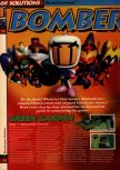 Scan of the walkthrough of Bomberman 64 published in the magazine 64 Solutions 04, page 1