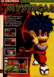 Scan of the walkthrough of Mystical Ninja Starring Goemon published in the magazine 64 Solutions 05, page 1