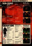 Scan of the walkthrough of Mortal Kombat 4 published in the magazine 64 Solutions 07, page 9