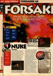 Scan of the walkthrough of Forsaken published in the magazine 64 Solutions 07, page 1