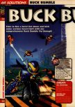 Scan of the walkthrough of Buck Bumble published in the magazine 64 Solutions 08, page 1