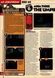 Scan de la soluce de Gex 64: Enter the Gecko paru dans le magazine 64 Solutions 08, page 9