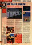 Scan of the walkthrough of Duke Nukem Zero Hour published in the magazine 64 Solutions 13, page 18