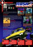 Scan of the review of Rush 2: Extreme Racing published in the magazine GamePro 123, page 1