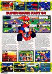 Scan of the preview of Mario Kart 64 published in the magazine Electronic Gaming Monthly 090, page 1