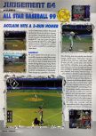 Scan of the review of All-Star Baseball 99 published in the magazine Q64 2, page 1