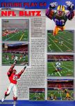 Scan of the preview of NFL Blitz published in the magazine Q64 2, page 1