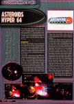 Scan of the review of Asteroids Hyper 64 published in the magazine Q64 6, page 1