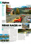 Scan of the preview of Ridge Racer 64 published in the magazine Next Generation 60, page 1
