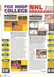 Scan du test de NHL Breakaway '99 paru dans le magazine X64 14, page 1