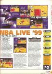 Scan of the review of NBA Live 99 published in the magazine X64 14, page 1