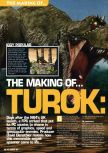 Scan of the article The Making of ... Turok : Dinosaur Hunter published in the magazine NGC Magazine 64, page 1