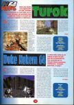 Scan of the preview of Duke Nukem 64 published in the magazine 64 Player 1, page 3