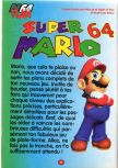 Scan of the walkthrough of Super Mario 64 published in the magazine 64 Player 1, page 1