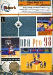 Scan du test de NBA Pro 98 paru dans le magazine Joypad 072, page 1