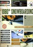 Scan of the review of 1080 Snowboarding published in the magazine Joypad 074, page 1