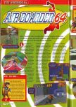 Scan of the review of Airboarder 64 published in the magazine Consoles + 076, page 1