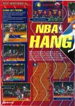 Scan of the preview of NBA Hangtime published in the magazine Consoles + 064, page 1