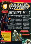 Scan of the review of Star Wars: Shadows Of The Empire published in the magazine Consoles + 070, page 1