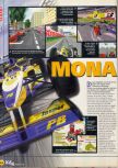 Scan of the review of Monaco Grand Prix Racing Simulation 2 published in the magazine X64 16, page 1
