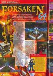 Scan of the review of Forsaken published in the magazine Consoles + 077, page 1