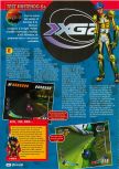 Scan of the review of Extreme-G 2 published in the magazine Consoles + 082, page 1