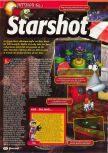 Scan of the review of Starshot: Space Circus Fever published in the magazine Consoles + 082, page 1