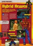 Scan of the preview of Hybrid Heaven published in the magazine Consoles + 082, page 1