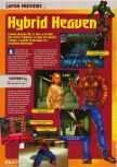 Scan of the preview of Hybrid Heaven published in the magazine Consoles + 082, page 2