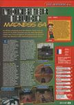 Scan of the review of Monster Truck Madness 64 published in the magazine Consoles + 093, page 1