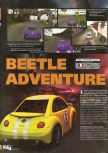 Scan of the review of Beetle Adventure Racing published in the magazine X64 17, page 1