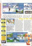 Scan of the review of Snowboard Kids 2 published in the magazine X64 17, page 1
