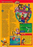 Scan of the review of Mario Tennis published in the magazine Consoles + 107, page 1