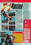 Scan of the review of F1 Racing Championship published in the magazine Consoles + 107, page 1