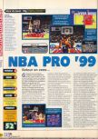 Scan of the review of NBA Pro 99 published in the magazine X64 19, page 1