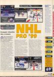 Scan of the review of NHL Pro '99 published in the magazine X64 19, page 1