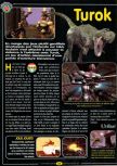 Scan of the review of Turok: Dinosaur Hunter published in the magazine Player One 078, page 1