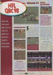Scan of the review of NFL Quarterback Club '98 published in the magazine Player One 082, page 1