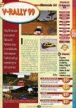Scan of the review of V-Rally Edition 99 published in the magazine Player One 092, page 1