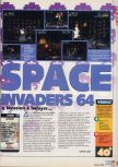Scan of the review of Space Invaders published in the magazine X64 26, page 1
