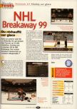 Scan of the review of NHL Breakaway '99 published in the magazine Player One 094, page 1
